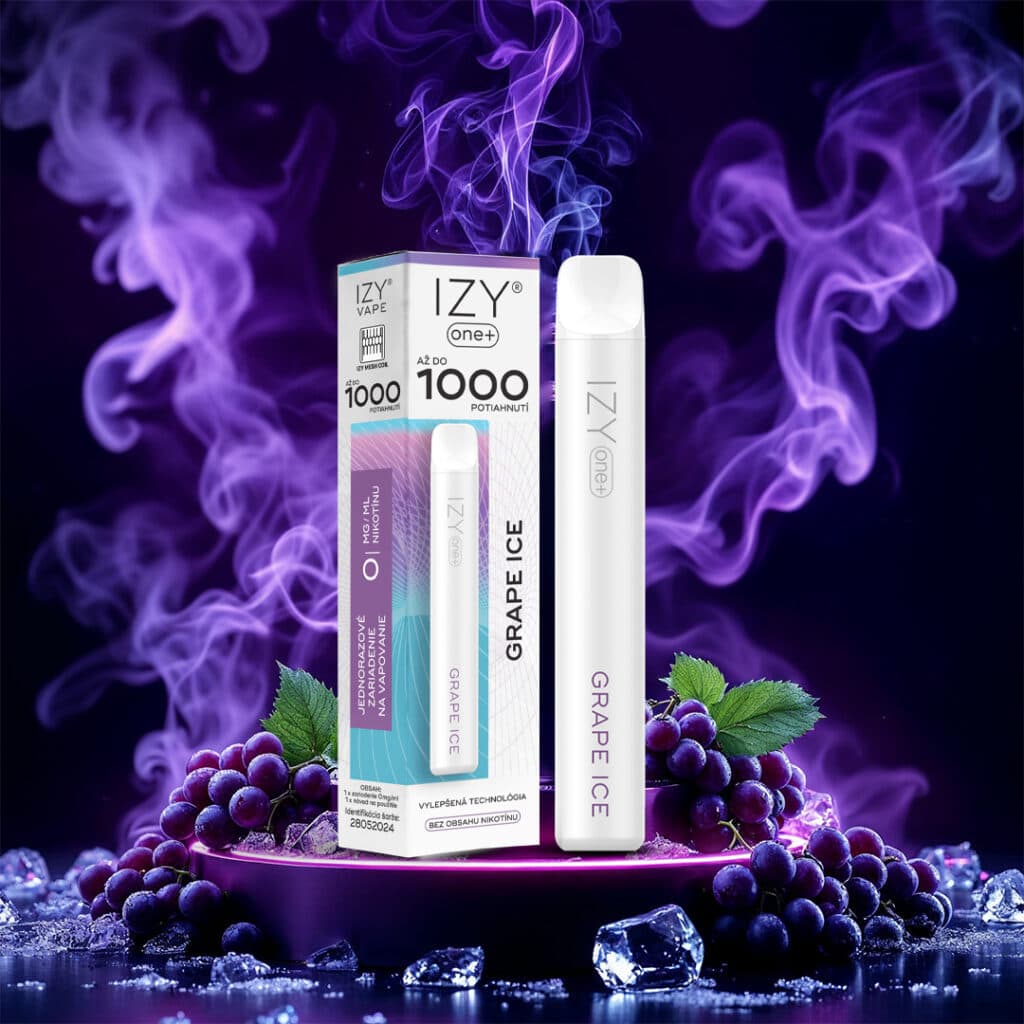 IZY VAPE ONE+ Grape Ice 0mg White 1bal - náhled 1