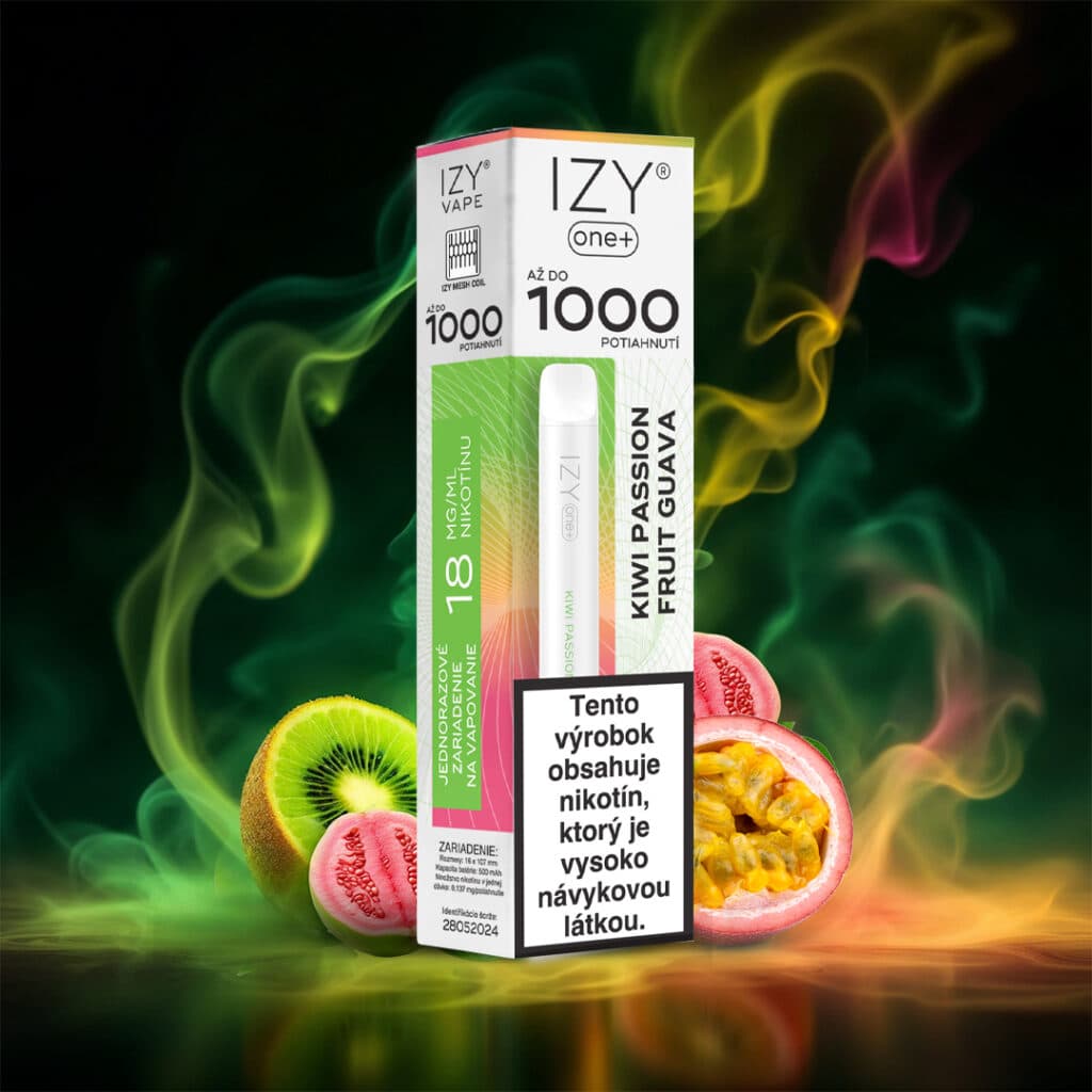 IZY VAPE ONE+ Kiwi Passion Fruit Guava 18mg White 1bal - náhled 2