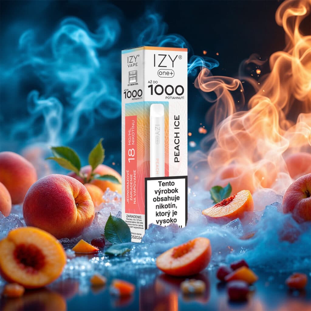 IZY VAPE ONE+ Peach Ice 18mg White 1bal - náhled 2