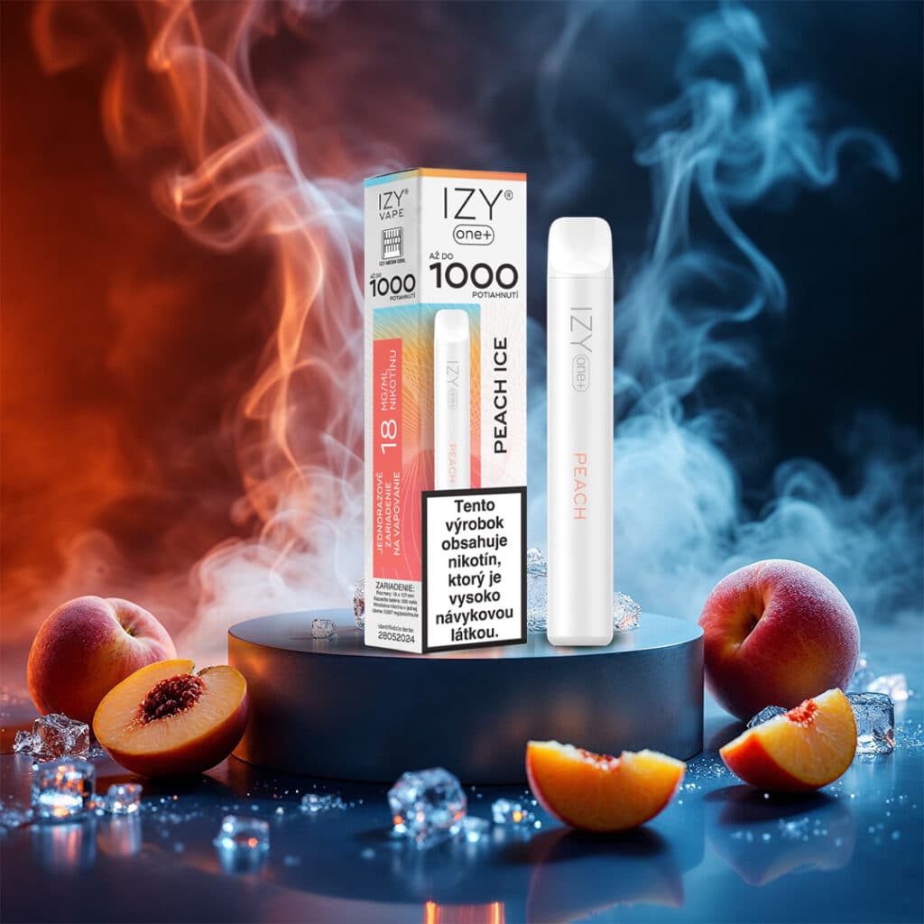 IZY VAPE ONE+ Peach Ice 18mg White 1bal