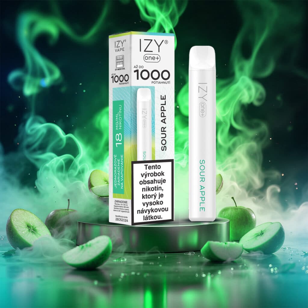 IZY VAPE ONE+ Sour Apple 18mg White 1bal