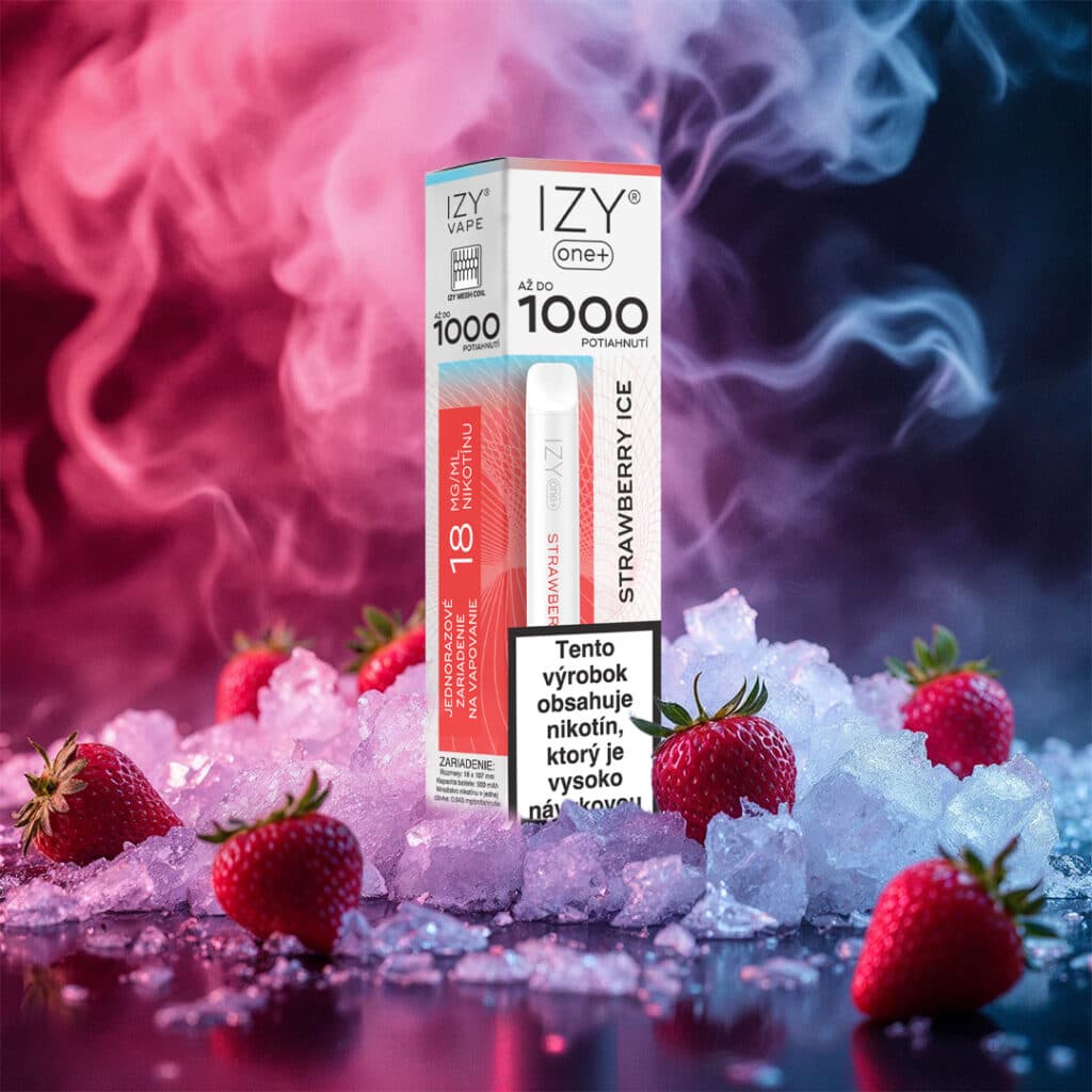 IZY VAPE ONE+ Strawberry Ice 18mg White 1bal - náhled 2