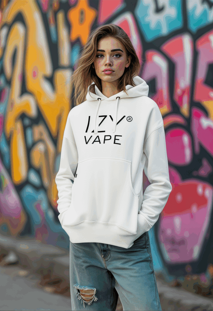 IZY VAPE Bíla mikina – M - náhled 3