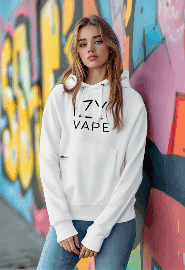 IZY VAPE Bíla mikina – M - náhled 2