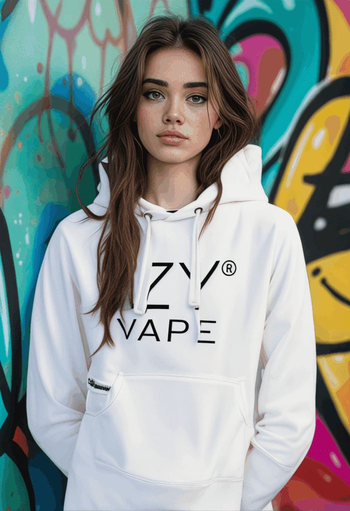 IZY VAPE Bíla mikina – M
