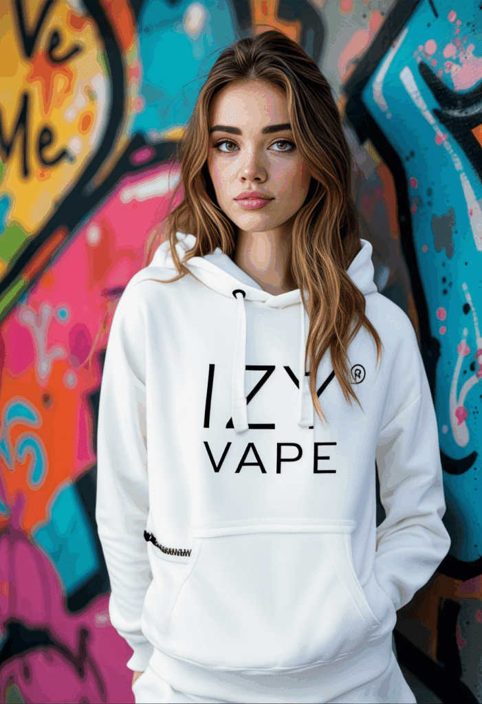 IZY VAPE Bíla mikina – S