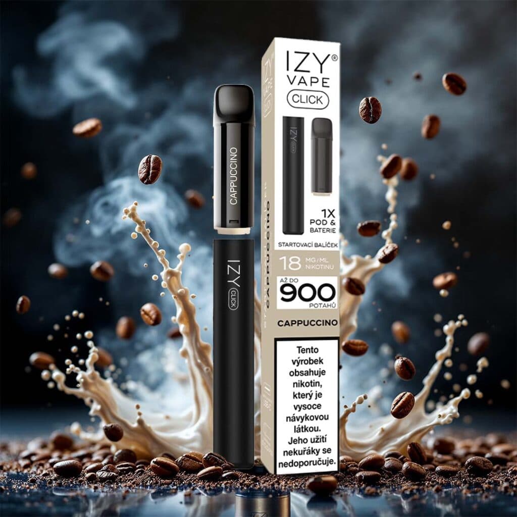 IZY CLICK 2ml Starter Kit Cappuccino 18mg Black 1bal