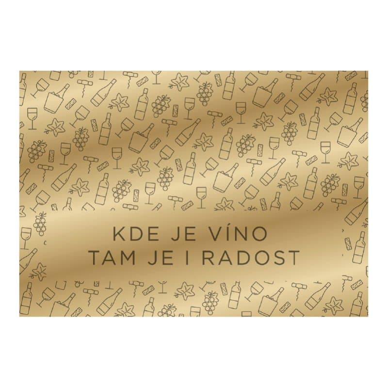 Dárková kartička Kde je víno, tam je i radost