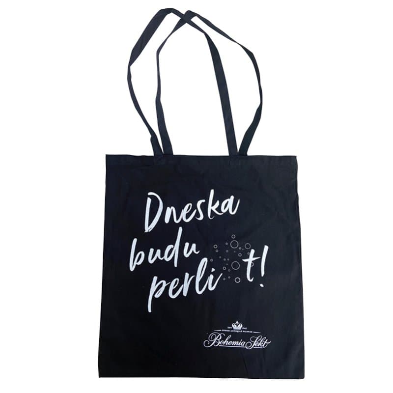 Bohemia Sekt taška černá Dneska budu perlit