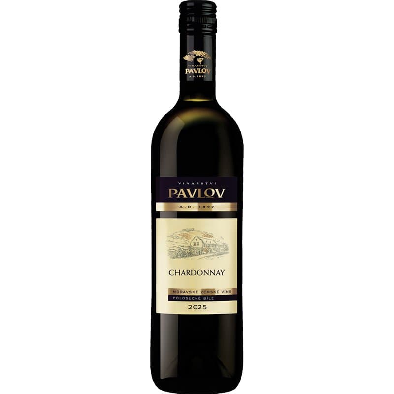 Vinařství Pavlov Chardonnay 0,75 l moravské zemské víno