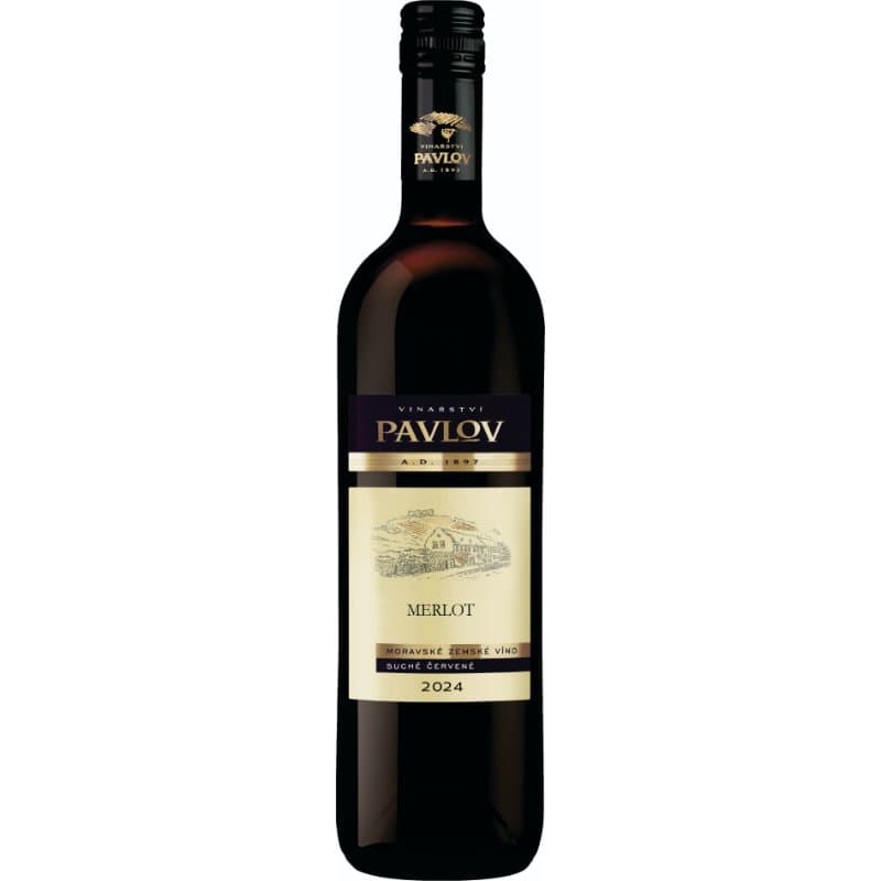 Vinařství Pavlov Merlot 0,75 l moravské zemské víno