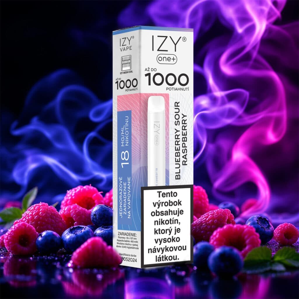 IZY VAPE ONE+ Blueberry Sour Raspberry 18mg White 1bal - náhled 2