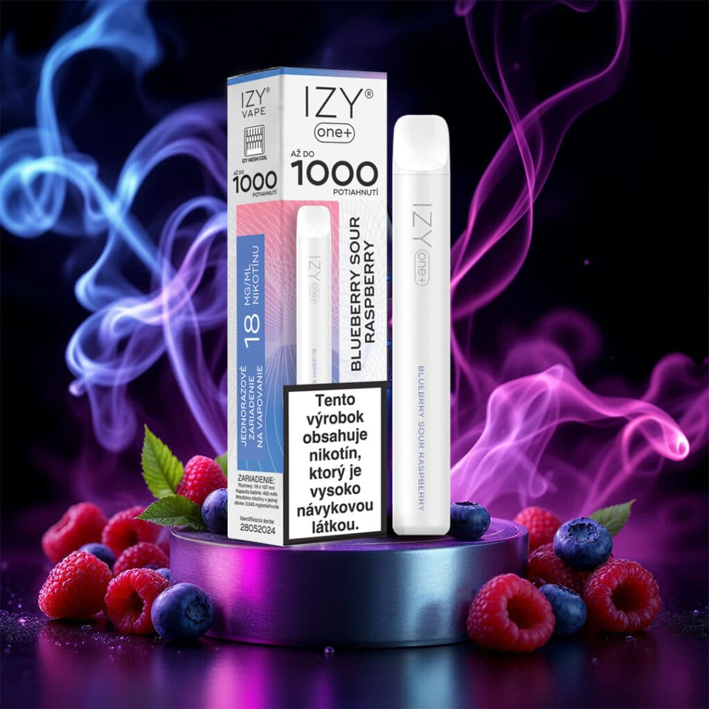 IZY VAPE ONE+ Blueberry Sour Raspberry 18mg White 1bal