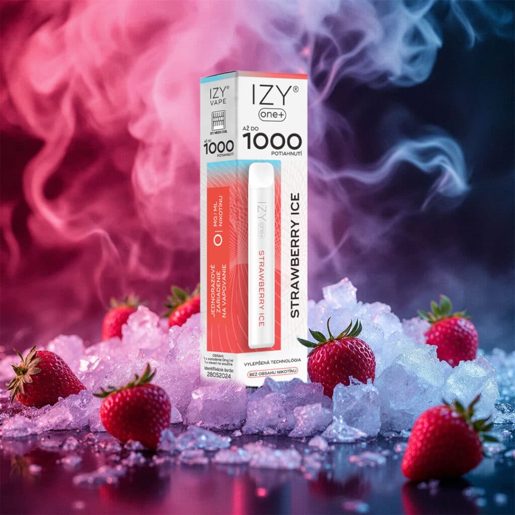 IZY VAPE ONE+ Strawberry Ice 0mg White 1bal - náhled 2