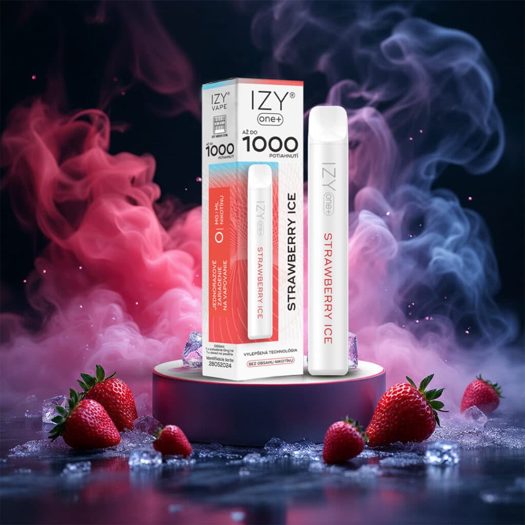 IZY VAPE ONE+ Strawberry Ice 0mg White 1bal